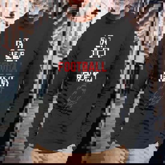 Eat Sleep Football Repeat - Sports Fan T-Shirt Eat Sleep Football Repeat - Sports Fan T-Shirt