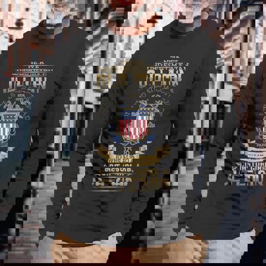 Mens Never Underestimate An Old Man | Coast Guard Gift T-Shirt