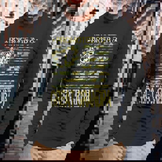 Promoted To Grandpa American Flag Camo Father's Day Shirt Promoted To Grandpa American Flag Camo Father's Day Shirt