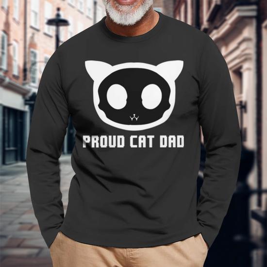 Proud Cat Dad V2 Long Sleeve T Shirt T Shirt Mazezy DE