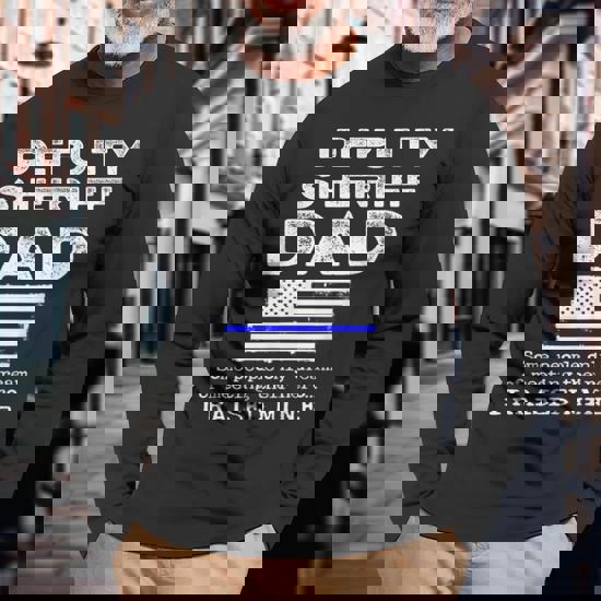 Sheriff T-Shirt - Thin Blue Line American Flag Sheriff T-Shirt - Thin Blue Line American Flag