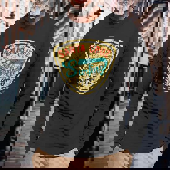 Retro 80S Santa Cruz Surfing Long Sleeve T-Shirt T-Shirt