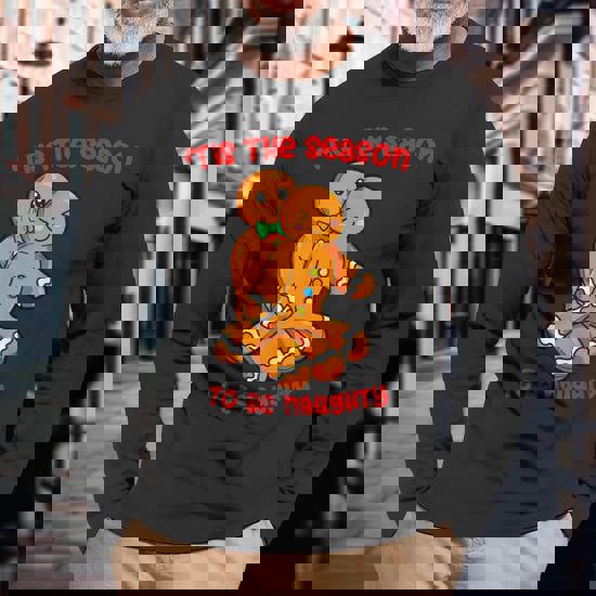 Tis The Season Christmas Gingerbread Couple Naughty Xmas T-Shirt Tis The Season Christmas Gingerbread Couple Naughty Xmas T-Shirt