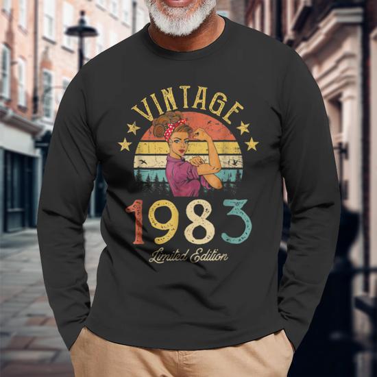 Vintage 1983 40th Birthday T-Shirt - Limited Edition Unisex Gift For Men & Women - View #6