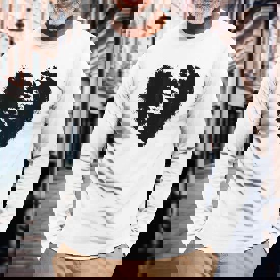 Broken Heart Graffiti Long Sleeve T-Shirt - Seseable