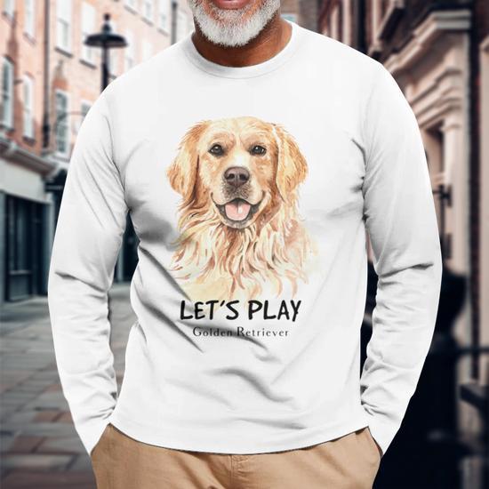 Golden retriever long fashion sleeve shirt