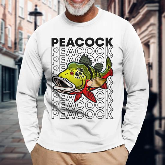 Peacock Bass 80S Style Monster Fish Keeper Men Women Long Sleeve T