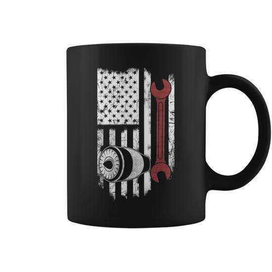 Aircraft Mechanic Maintenance Flag America T Coffee Mug - Seseable