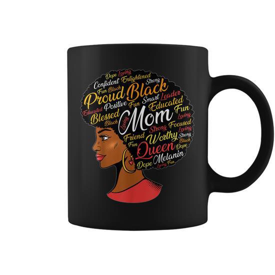 Happy Mother'S Day Black American Mom Queen Afro African Coffee Mug | Mazezy
