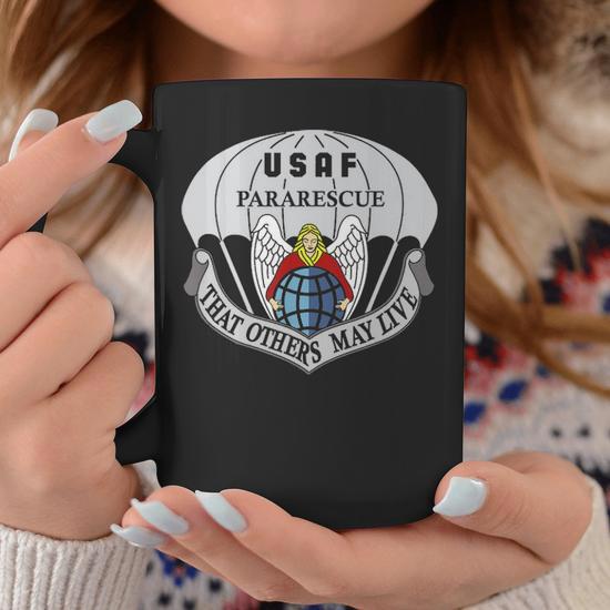 Air Force Pararescue Insignia Pj Military Veteran Patriotic Coffee Mug -  Seseable
