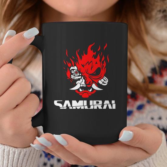 Cyberpunk 2077 Samurai Demon V2 Coffee Mug - Thegiftio