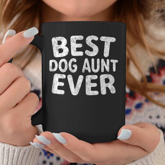 Womens Cute Mothers Day Funny Auntie Gift Best Dog Aunt Ever Coffee Mug Mazezy UK