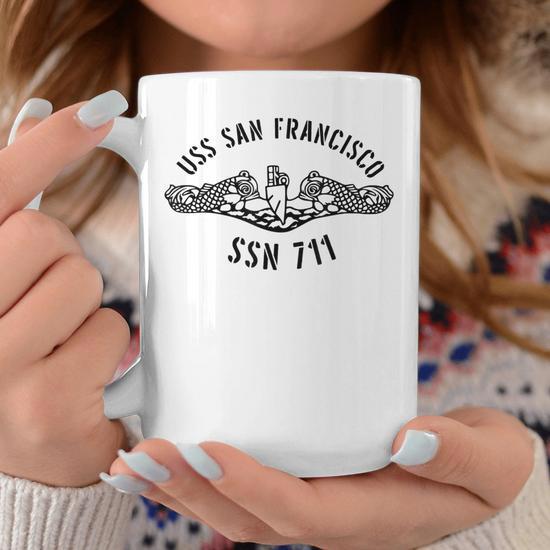 Uss San Francisco Ssn 711 Attack Submarine Badge Vintage Coffee Mug -  Seseable
