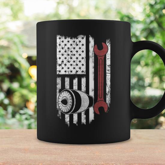 Aircraft Mechanic Maintenance Flag America T Coffee Mug - Seseable