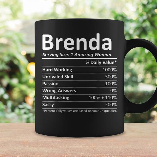 Brenda Nutrition Personalized Name Funny Christmas Gift Idea Coffee Mug |  Mazezy