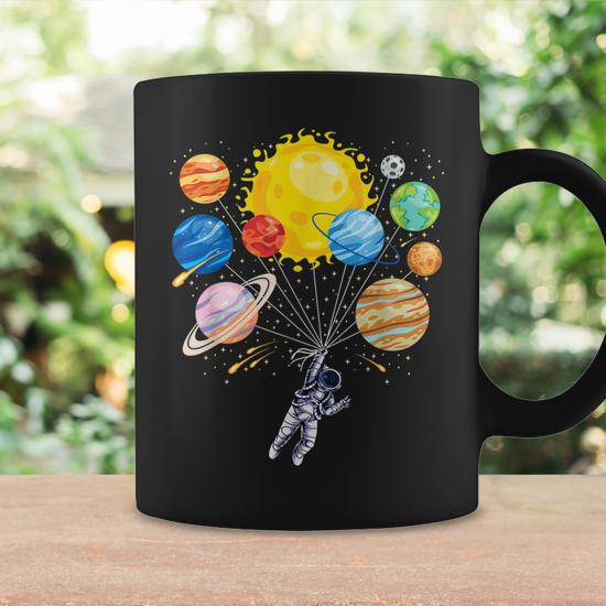Funny Astronaut Space Balloon Planet Science Solar System Coffee Mug |  Mazezy DE