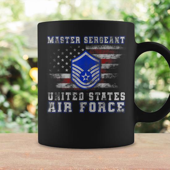 Master Sergeant Retired Air Force Military Retirement Vet Coffee Mug |  Mazezy