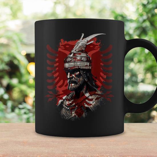 Skanderbeg Albania And Kosovo Flag For A Proud Albanian Coffee Mug | Mazezy