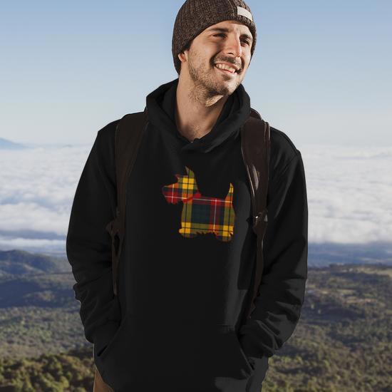 Scottie Dog Scottish Buchanan Tartan Plaid Men Hoodie Thegiftio UK