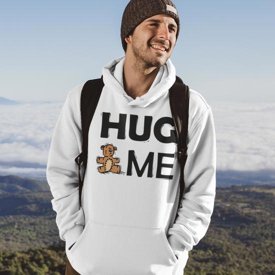 Hug Me With Cute Teddy Bear Men Hoodie Graphic Print Hooded Sweatshirt Seseable UK