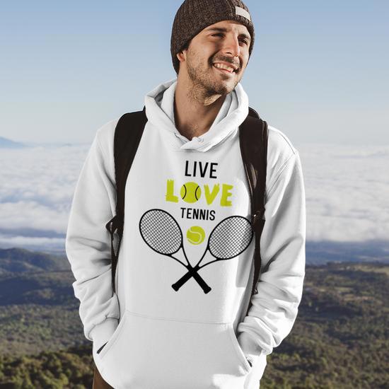T-shirteria Felpa Con Cappuccio Tennis Evolution – Uomo – Cotone Con Stampa Resistente – Idea Regalo Sportiva - 3