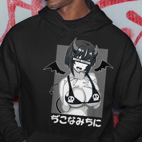 Anime Aesthetic Girl Japanese Waifu Sexy offers Eyes Hentai Pullover Hoodie