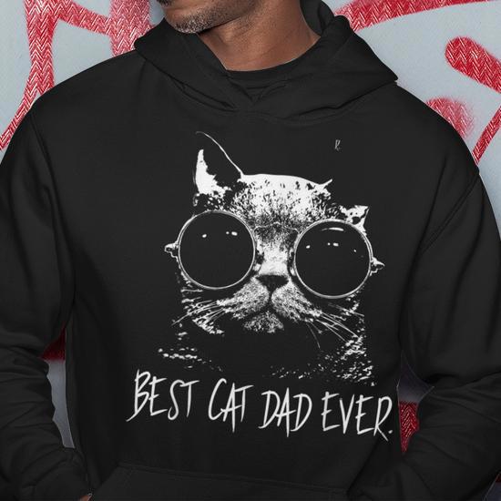 Best cat cheap dad ever hoodie