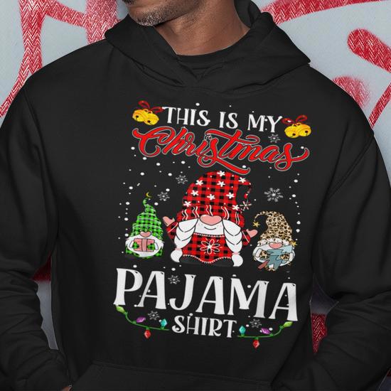 This Is My Christmas Pajama Gnome Pajamas Men Hoodie Thegiftio UK