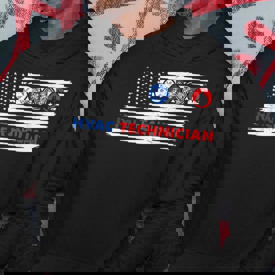 Hvac Technician Shirt American Flag T-Shirt Gifts Hvac Tech