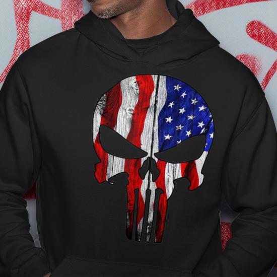 Punisher skull hoodie best sale