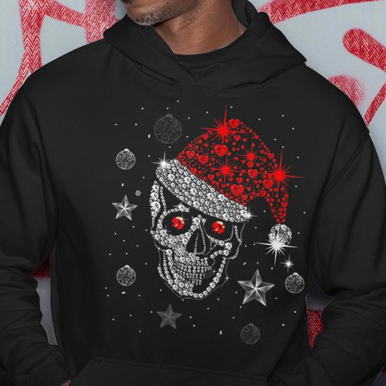 Diamond skull hoodie sale