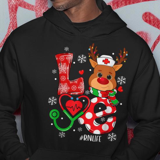 Reindeer hooded sweatshirt online