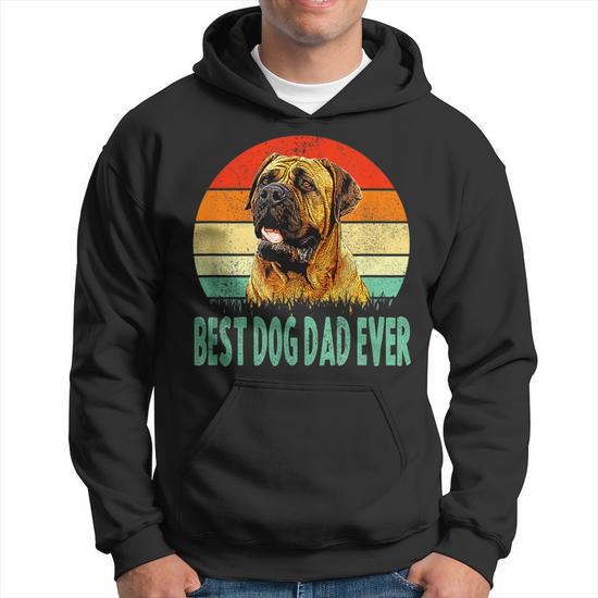 Best Dog Dad Ever Dogue De Bordeaux Hoodie Mazezy