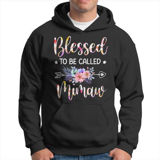 Blessed To Be Called Mimaw Floral Mothers Day Hoodie Seseable UK