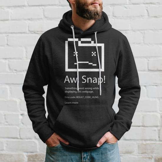 Aw Snap Web Browser Error Chrome Internet Developer Geek Men
