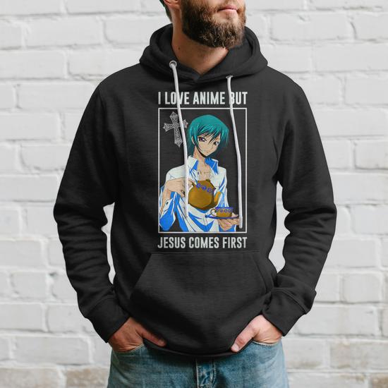 I love anime but jesus comes first outlet hoodie