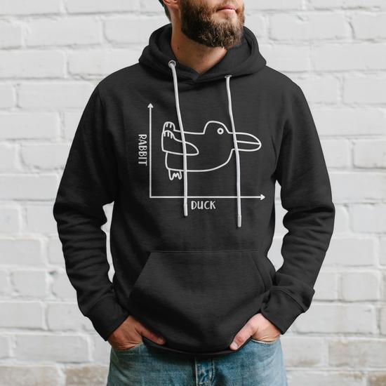 Rabbit Duck Diagram Chart Hoodie Thegiftio UK