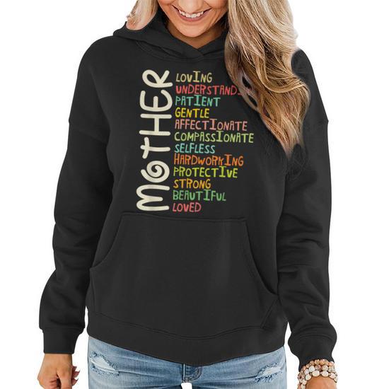 Mother Meaning I Love Mom Mothers Day Women Hoodie