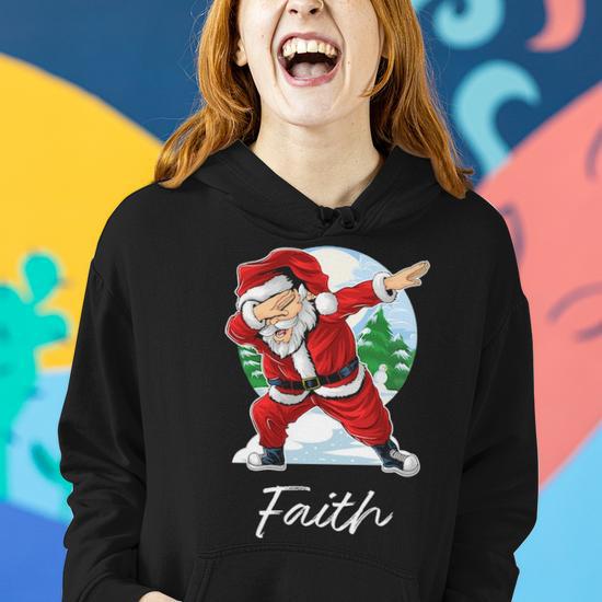 Faith Name Gift Santa Faith Women Hoodie Seseable UK