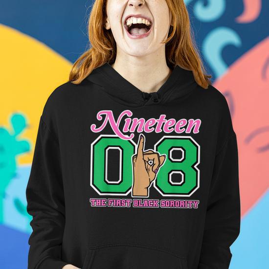 J15 Ninen 08 Founders Day Aka Women Hand Sign Women Hoodie Graphic Print Hooded Sweatshirt Thegiftio UK