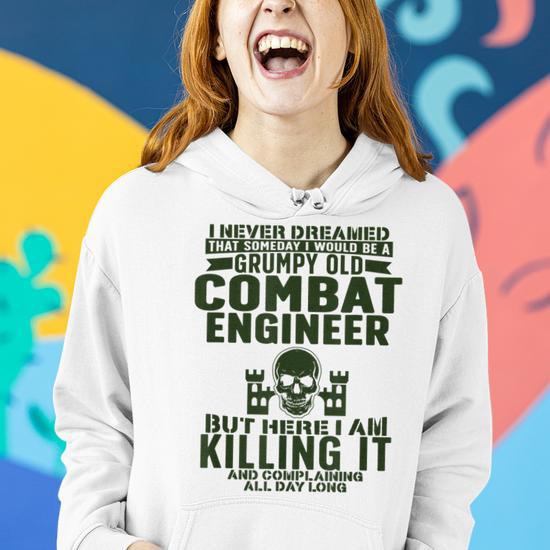 Grumpy Old Combat Engineer Combat Engineering Women Hoodie Thegiftio UK