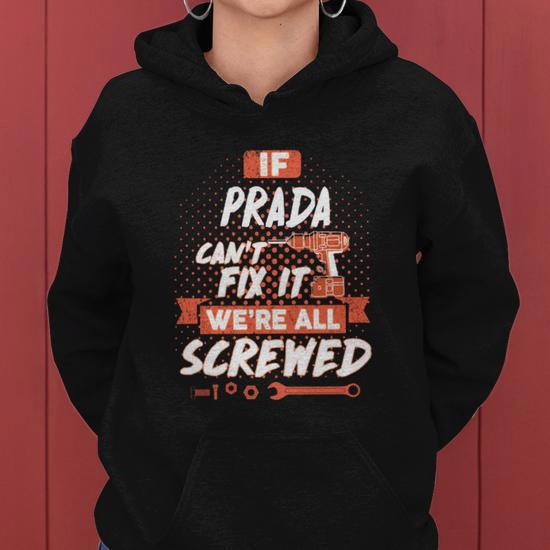 Prada Name Prada Family Name Crest Women Hoodie Seseable UK