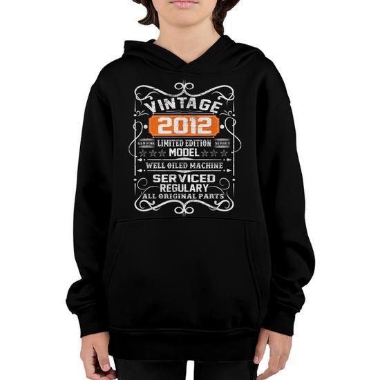 11 Year Old Gift Boys Girls Vintage 2012 11Th Birthday Retro V2 Youth Hoodie Thegiftio UK