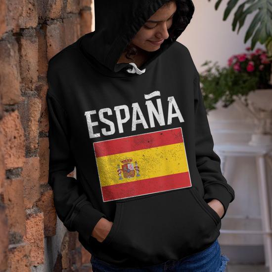 Espana Spain Flag Spanish Soccer Men Women Kids Boys Girl Youth Hoodie Thegiftio UK