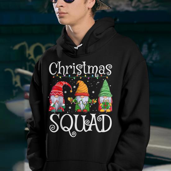 Christmas Squad Family Matching Gnomes Pjs Xmas Boys Kids V7 Youth Hoodie Thegiftio UK