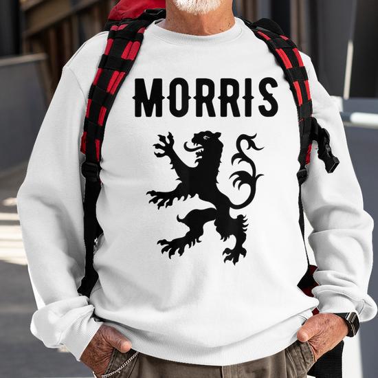 Morris Clan Scottish Family Name Scotland Heraldry V2 Men Women Sweatshirt Graphic Print Unisex Seseable UK