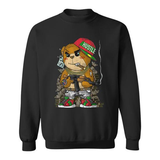 Size XS Hipster Bear Unisex 2024 Crewneck Sweater