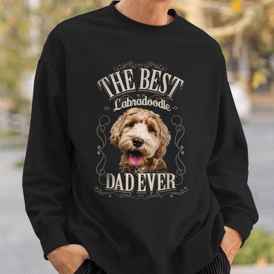 Mens Best Labradoodle Dad Ever Australian Labradoodle Vintage Sweatshirt Seseable UK