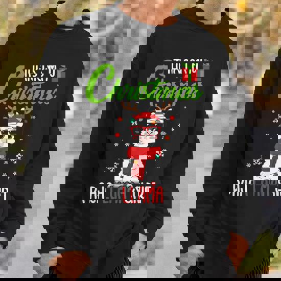 This Is My Christmas Pajama Shirt Llama Christmas Gifts T-Shirt This Is My Christmas Pajama Shirt Llama Christmas Gifts T-Shirt