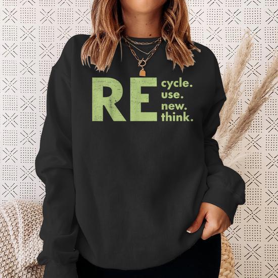 T-Shirt Unisex Winorsar "Recycle Reuse Renew Rethink" – Attivismo Ambientale
